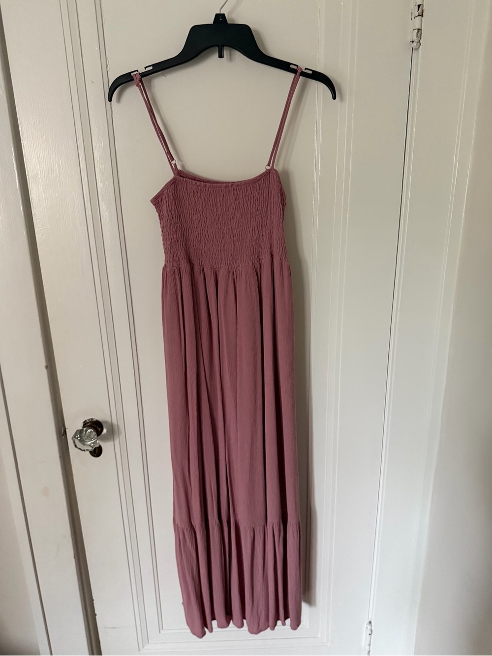 Eden & Olivia Dusty Rose Smocked Maxi Dress